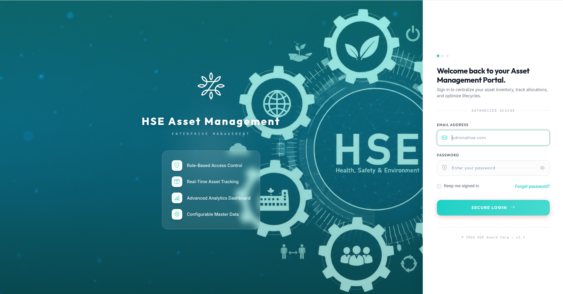 HSE Asset Management screenshot 1